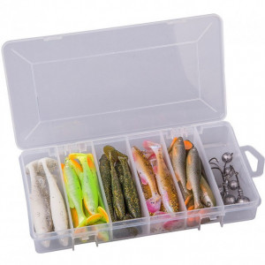 Set naluci soft Fat Minnow T-TAIL, 36 bucati Savage Gear