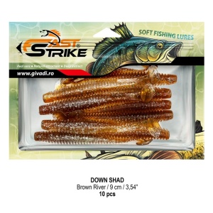 Shad Fast Strike Down Shad 9cm, 10cm/plic, Brown River - Img 2