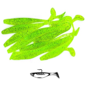 Shad Fast Strike Huky Kuky, G Green, 11.5cm, 4.3g, 10buc/plic - Img 2