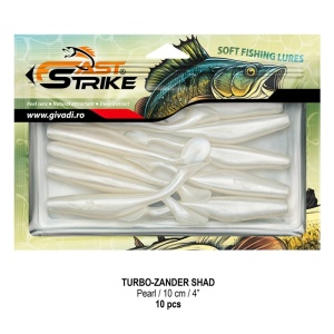 Shad Fast Strike Turbo Zander, Pearl, 10cm, 10buc/blister - Img 2