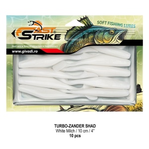 Shad Fast Strike Turbo Zander, White Milch, 10cm, 10buc/blister - Img 2