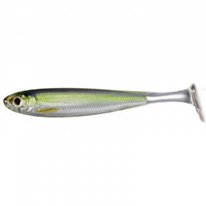 Shad Livetarget Slowroll Shiner Paddle Tail, culoare Silver-Green, 12.5cm, 3buc