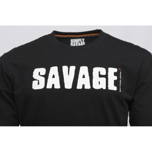Tricou Savage Gear Simply Logo-Tee Black - Img 2