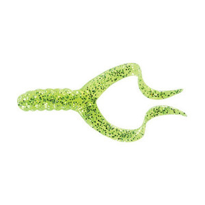 Twister vierme coada dubla verde gliter 10cm/ 5 buc/plic Mister Twister