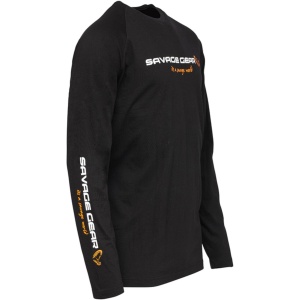 Bluza Savage Gear Signature Long Sleeve, Black Caviar - Img 2