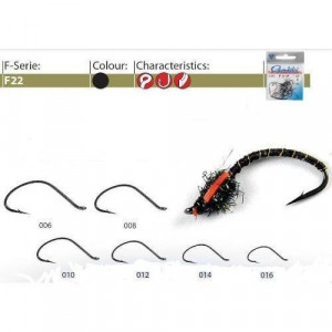 Carlig forjat pentru musca Gamakatsu F22, black, 25 buc