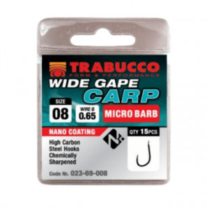 Carlige Trabucco Wide Gape Carp, 15 buc