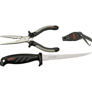 Combo cutit filetat 16cm + cleste + dispozitiv taiat fir textil