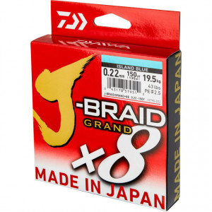 Fir textil Daiwa J-Braid Grand X8E, albastru, 135m