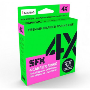 Fir textil Sufix SFX 4 Carrier Braid, Hot Yellow, 135m