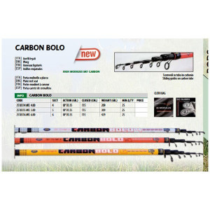Lanseta Lineaeffe Tele Carbon Bolo, 6m, 5-25g - Img 2