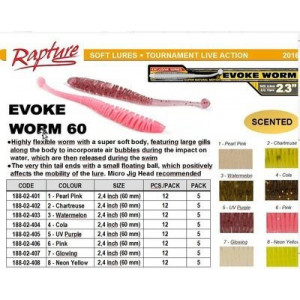Naluca Evoke Worm Chartreuse 10cm, 8buc/plic Rapture - Img 5
