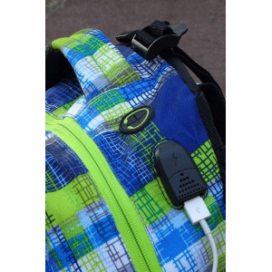 Rucsac Wheel Bee Generation Z cu iluminare LED, carouri - Img 4