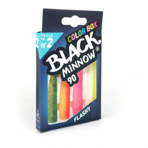 Set Shad Black Minnow Flashy, 9cm, 4buc/plic Fiiish - Img 1