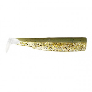 Shad Black Minnow Kaki Glitter, 7cm, 4buc/plic Fiiish - Img 2