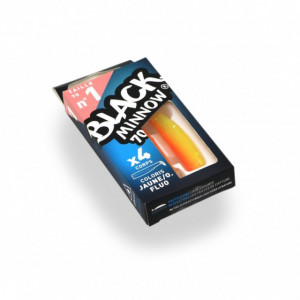 Shad Black Minnow Orange/Yellow, 7cm, 4buc/plic Fiiish