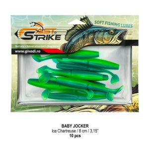 Shad Fast Strike Baby Jocker, Ice Chartreuse, 8cm, 10buc/blister - Img 2