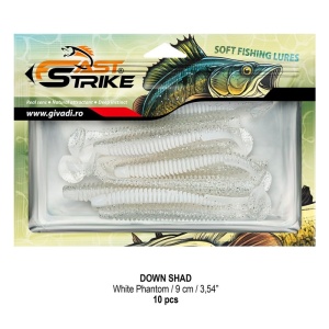 Shad Fast Strike Down Shad 9cm, 10cm/plic, White Phantom - Img 2