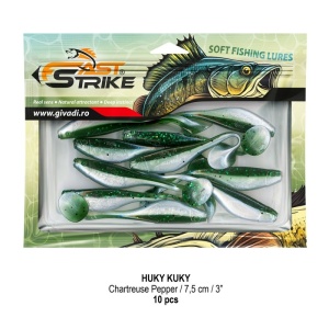 Shad Fast Strike Huky Kuky, Chartreuse Pepper, 7.5cm, 2.7g, 10buc/plic - Img 2