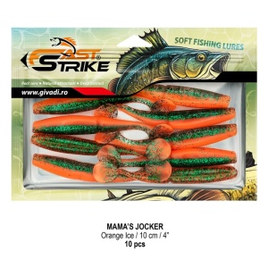Shad Fast Strike Mama's Jocker, Orange Ice, 10cm, 10buc/blister - Img 2