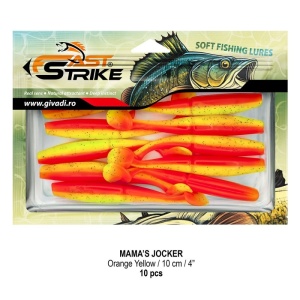 Shad Fast Strike Mama's Jocker, Orange Yellow, 10cm, 10buc/blister - Img 2