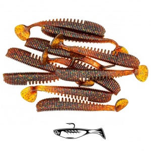 Shad Fast Strike Takeda, Culoare 22 Motor Oil, 8cm, 3.2g, 10buc/plic - Img 2