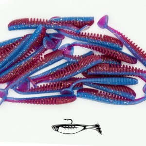 Shad Fast Strike Takeda Shad, Red Blue 05, 5cm, 1g, 20buc/plic - Img 2