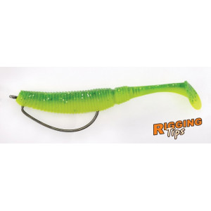 Shad Power Shad Dual Lime Yellow 17.5cm, 2buc/plic Rapture - Img 4