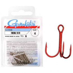 Ancore Gamakatsu 13N Treble, Red, 25buc