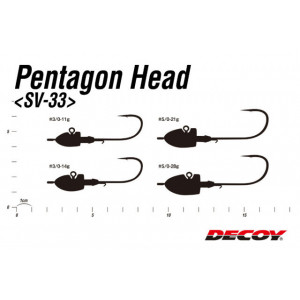 Carlige Decoy Jig Sv-33 Pentagon Head