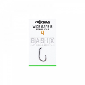 Carlige Korda Basix Wide Gape Hooks, Barbless, 10buc/plic - Img 2