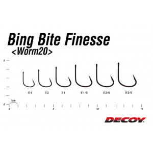 Carlige Offset Decoy Worm 20 Big Bite Finesse