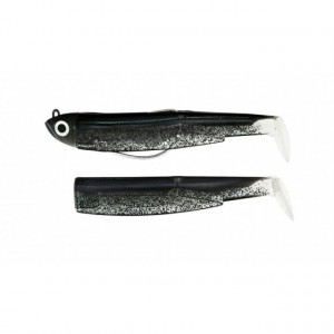 Combo Shad Black Minnow Off Shore Black, 9cm, Cap 5g + Shad Rezerva Fiiish - Img 2