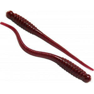 Grub Big Hammer Salt Shaker Worm, Pompkin Red, 10cm, 10 buc