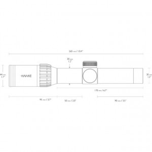 Luneta Frontier SF 1-6×24 L4A/IR/30MM Hawke - Img 2