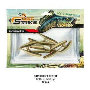 Shad Fast Strike Bionic Soft Perch, Gold Natural Perch, 5cm/1g, 10buc/blister - Img 2