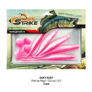 Shad Fast Strike Huky Kuky, Pink Ice Pearl, 13.5cm, 8.4g, 5buc/blister - Img 2
