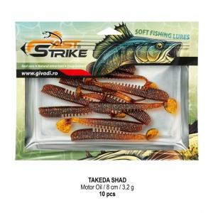 Shad Fast Strike Takeda, Culoare 22 Motor Oil, 8cm, 3.2g, 10buc/plic - Img 3