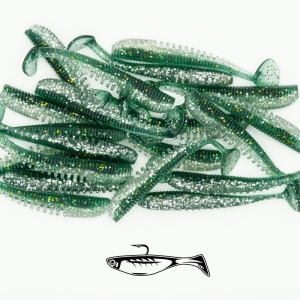 Shad Fast Strike Takeda Shad, Green Back 06, 5cm, 1g, 20buc/plic - Img 3