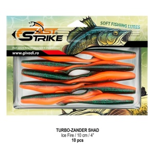 Shad Fast Strike Turbo Zander, Ice Fire, 10cm, 10buc/blister - Img 2