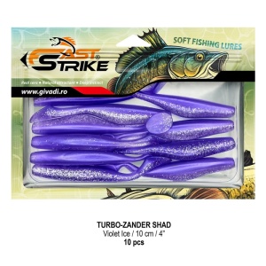 Shad Fast Strike Turbo Zander, Violet Ice, 10cm, 10buc/blister - Img 2