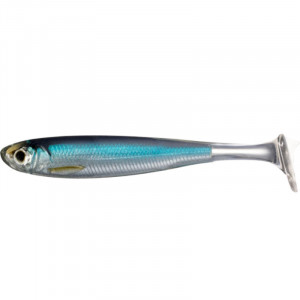 Shad Livetarget Slowroll Shiner Paddle Tail, culoare Silver-Blue, 12.5cm, 3buc