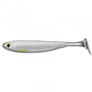 Shad Livetarget Slowroll Shiner Paddle Tail, culoare Silver-Pearl, 8.5cm, 4buc