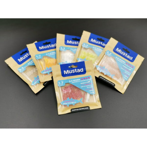 Shad Mustad Aji Ball Tail, 5cm, White Luminous, 12buc/plic - Img 3