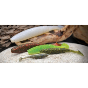 Shad Power Shad Dual Red Flame Yellow 11.5cm, 6buc/plic Rapture - Img 4