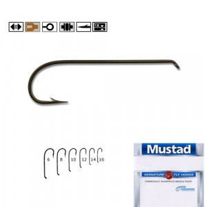 Carlige pentru musca bronz , forjate (M.R43.94831.) Mustad