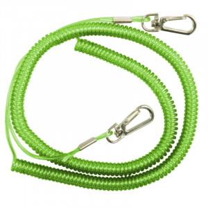 Cordon spiralat Dam Safety cu agrafe, 90-250cm