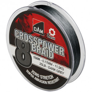 Fir Textil Dam Crosspower 8X Dark Grey, 150m