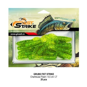 Grub Fast Strike, Chartreuse Flash, 4.5cm, 1.1g, 20buc/blister - Img 3