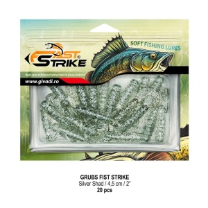 Grub Fast Strike, Silver Shad, 4.5cm, 1.1g, 20buc/blister - Img 2